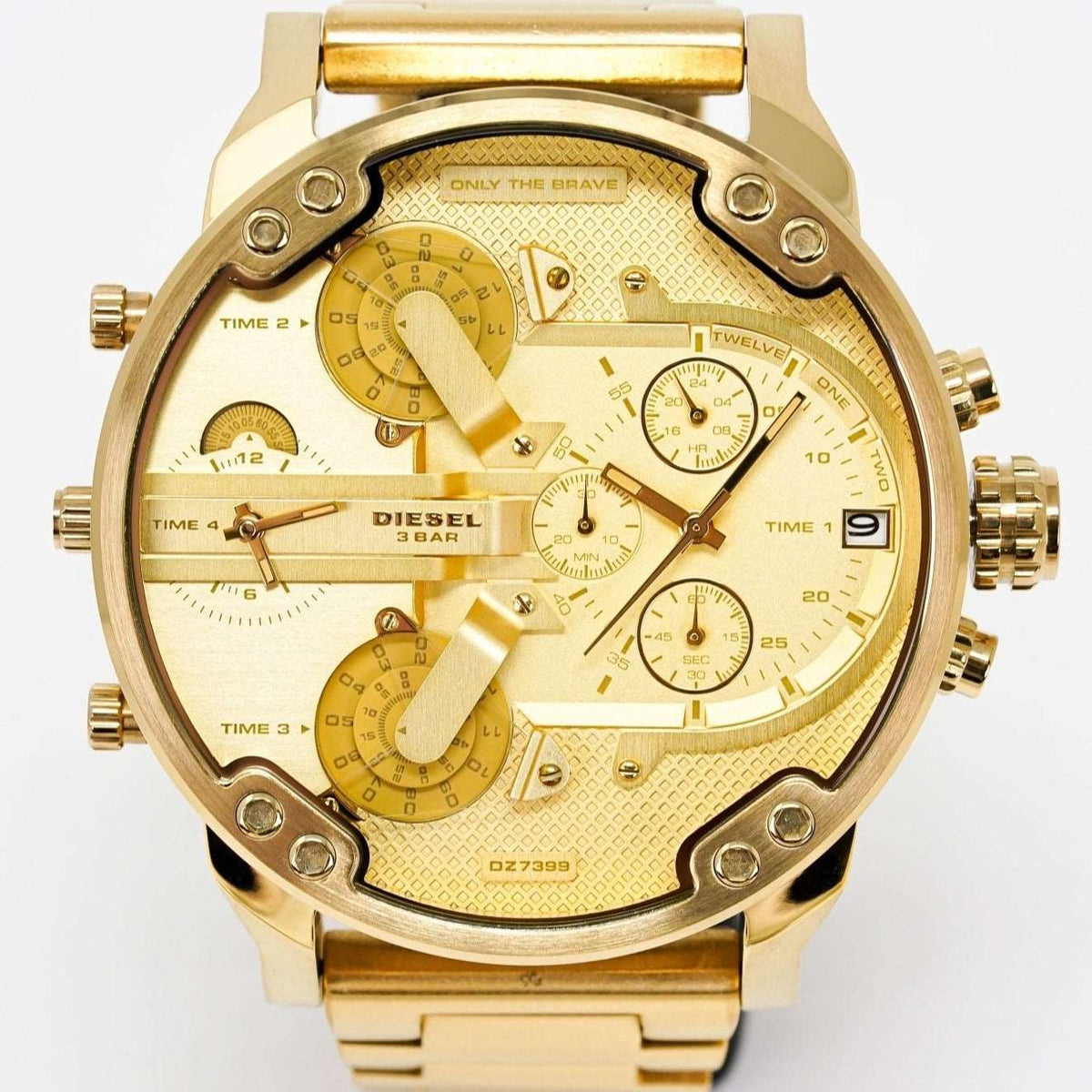 Diesel Herrenuhr Dz7399 Men S Chronograph Mr Daddy 2 0 Yellow Gold Watch – DZ7399