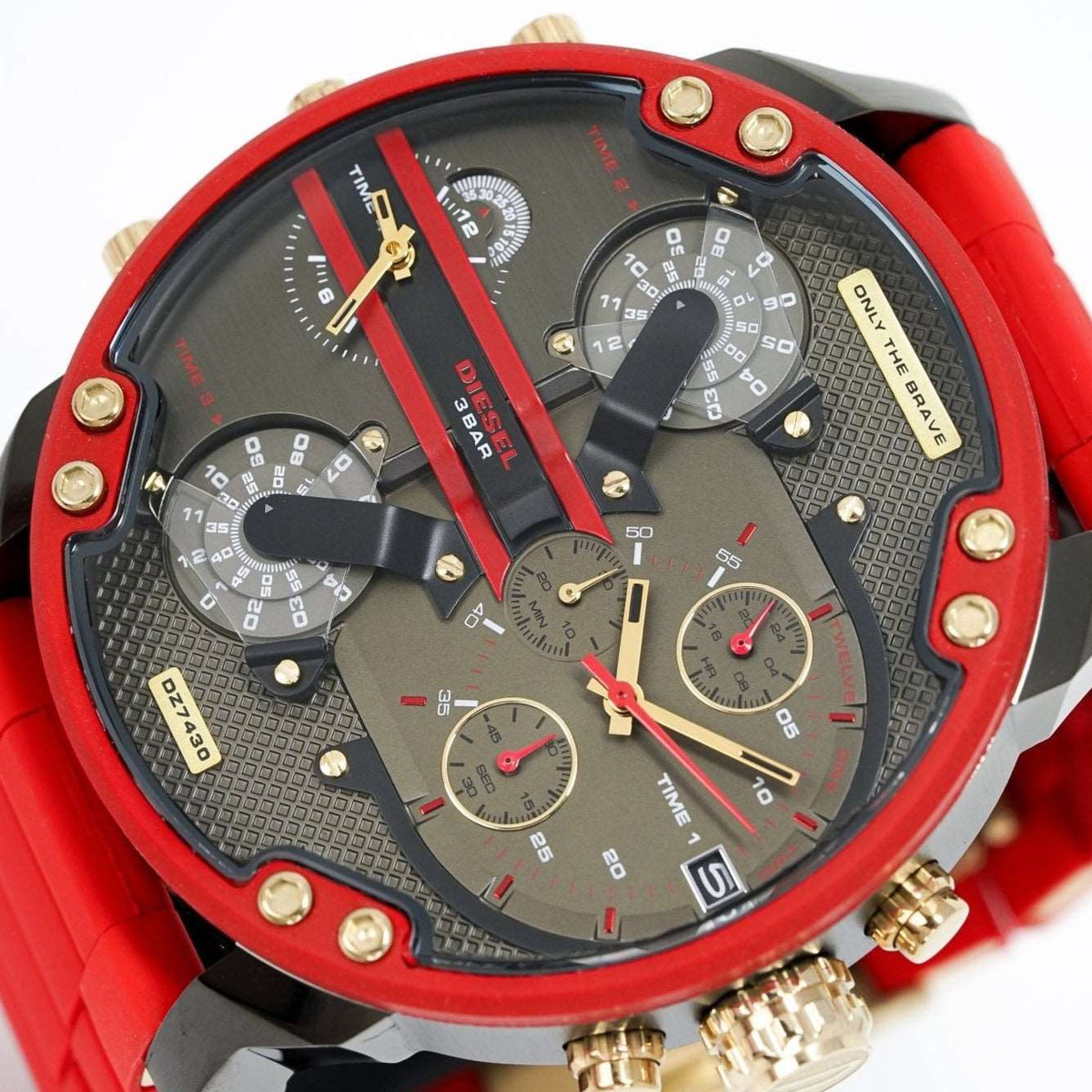Diesel Herrenuhr Dz7430 Men S Chronograph Mr Daddy 2 0 Red Watch – DZ7430
