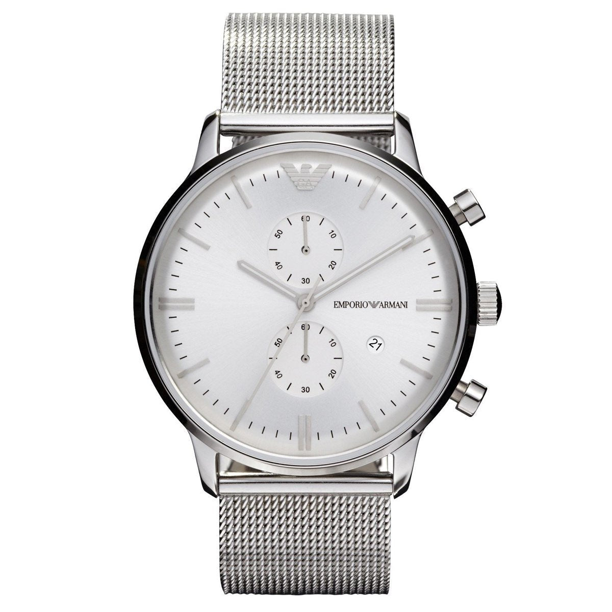 Emporio Armani Herrenuhr Ar0390 Men S Chronograph Steel Watch – AR0390