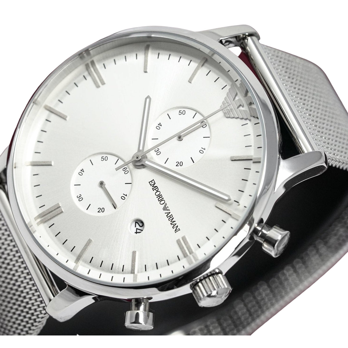 Emporio Armani Herrenuhr Ar0390 Men S Chronograph Steel Watch – AR0390