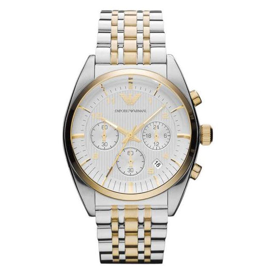 Emporio Armani Herrenuhr Ar0396 Men S Two Tone Chronograph Watch – AR0396