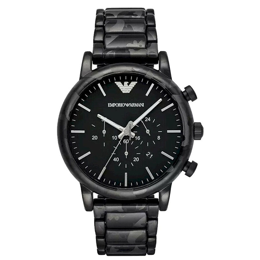 Emporio Armani Herrenuhr Ar11045 Men S Luigi Black Chronograph Watch – AR11045