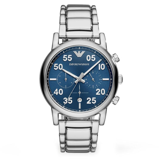 Emporio Armani Herrenuhr Ar11132 Men S Luigi Silver Chronograph Watch – AR11132