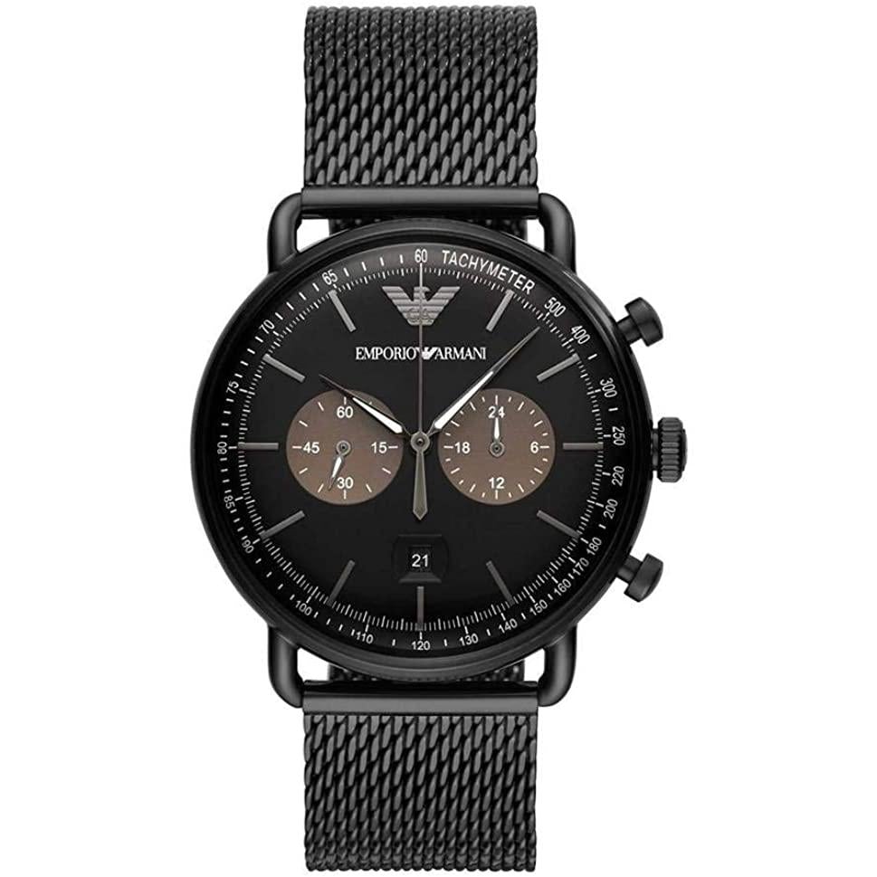 Emporio Armani Herrenuhr Ar11142 Men S Aviator Black Watch – AR11142
