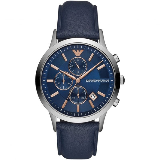 Emporio Armani Herrenuhr Ar11216 Men S Renato Blue Chronograph Watch – AR11216