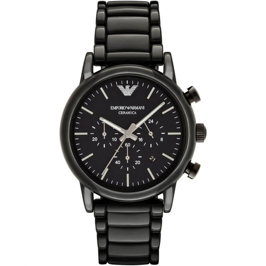 Emporio Armani Herrenuhr Ar1507 Men S Black Chronograph Watch – AR1507