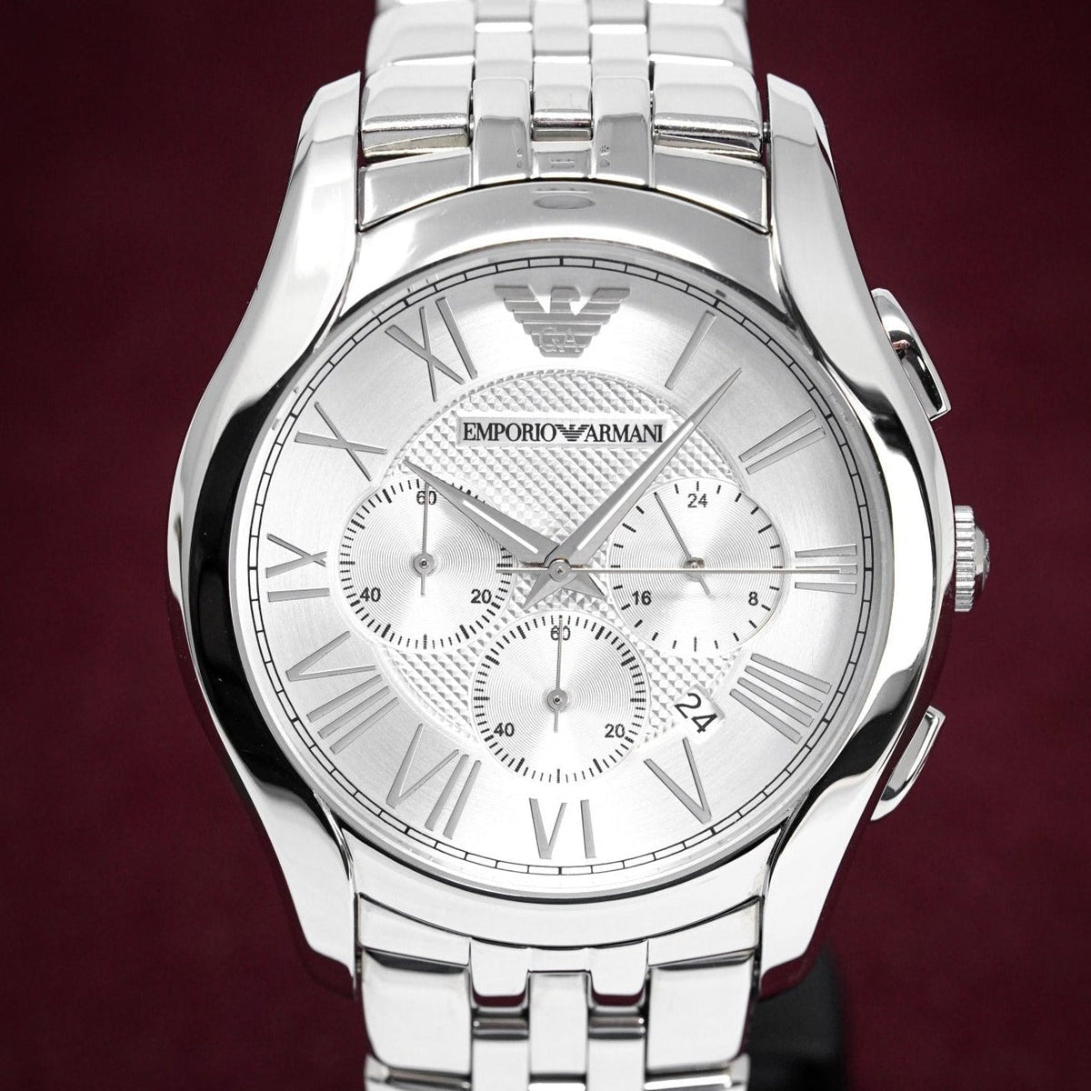 Emporio Armani Herrenuhr Ar1702 Men S Valente Chronograph Steel Watch – AR1702