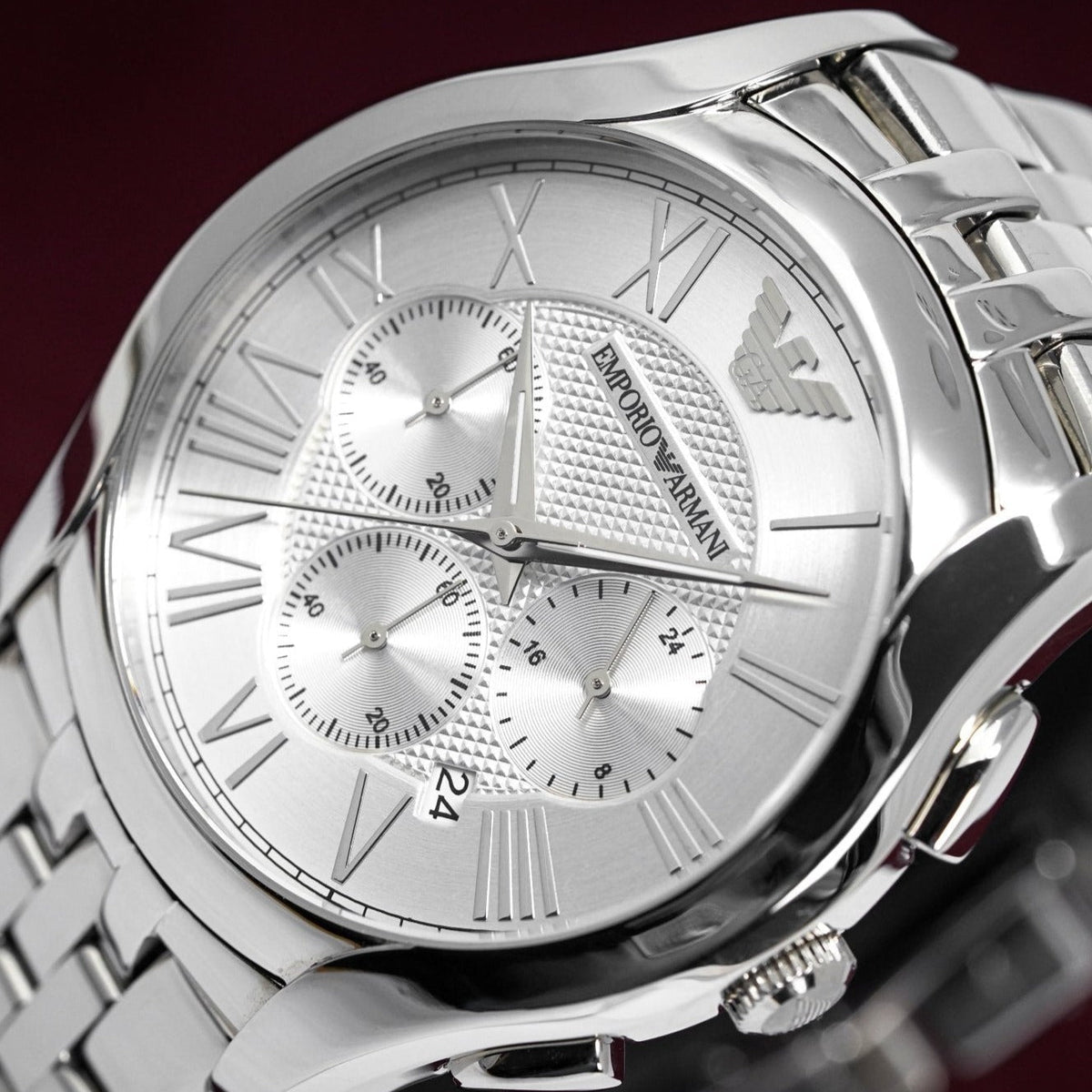 Emporio Armani Herrenuhr Ar1702 Men S Valente Chronograph Steel Watch – AR1702