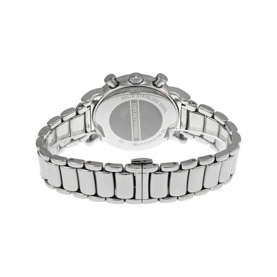 Emporio Armani Herrenuhr Ar1853 Men S Silver Chronograph Watch – AR1853