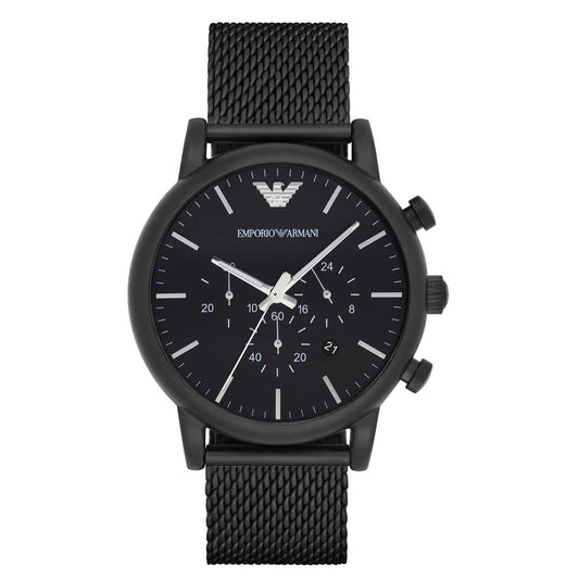 Emporio Armani Herrenuhr Ar1968 Men S Black Chronograph Watch – AR1968