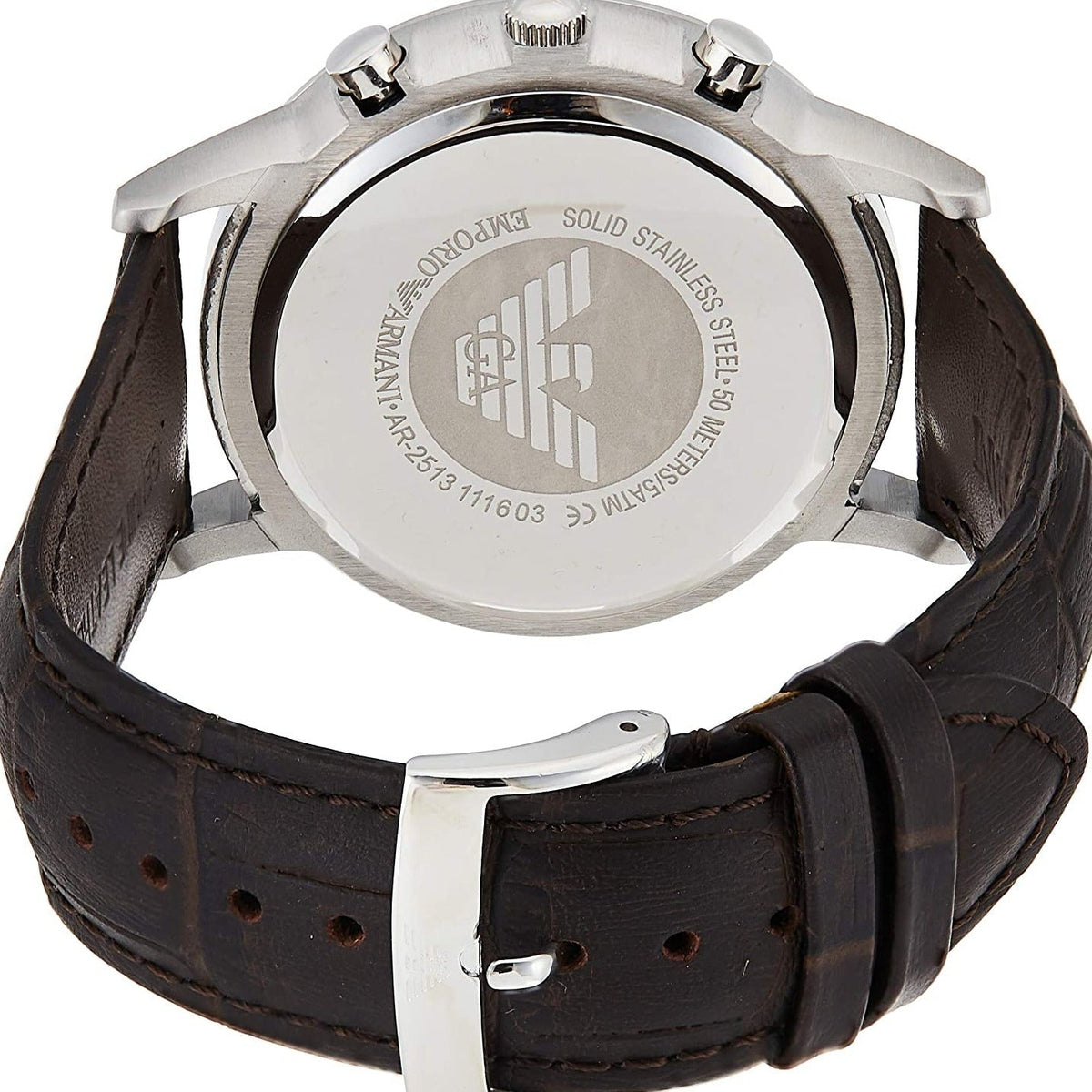 Emporio Armani Herrenuhr Ar2513 Men S Renato Chronograph Grey Watch