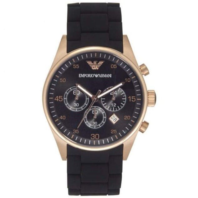 Emporio Armani Damenuhr Ar5906 Ladies Sportivo Chronograph Rose Gold Pvd Watch – AR5906