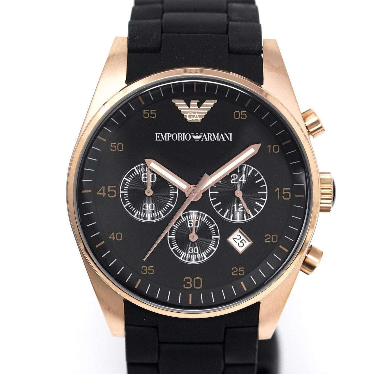 Emporio Armani Damenuhr Ar5906 Ladies Sportivo Chronograph Rose Gold Pvd Watch – AR5906