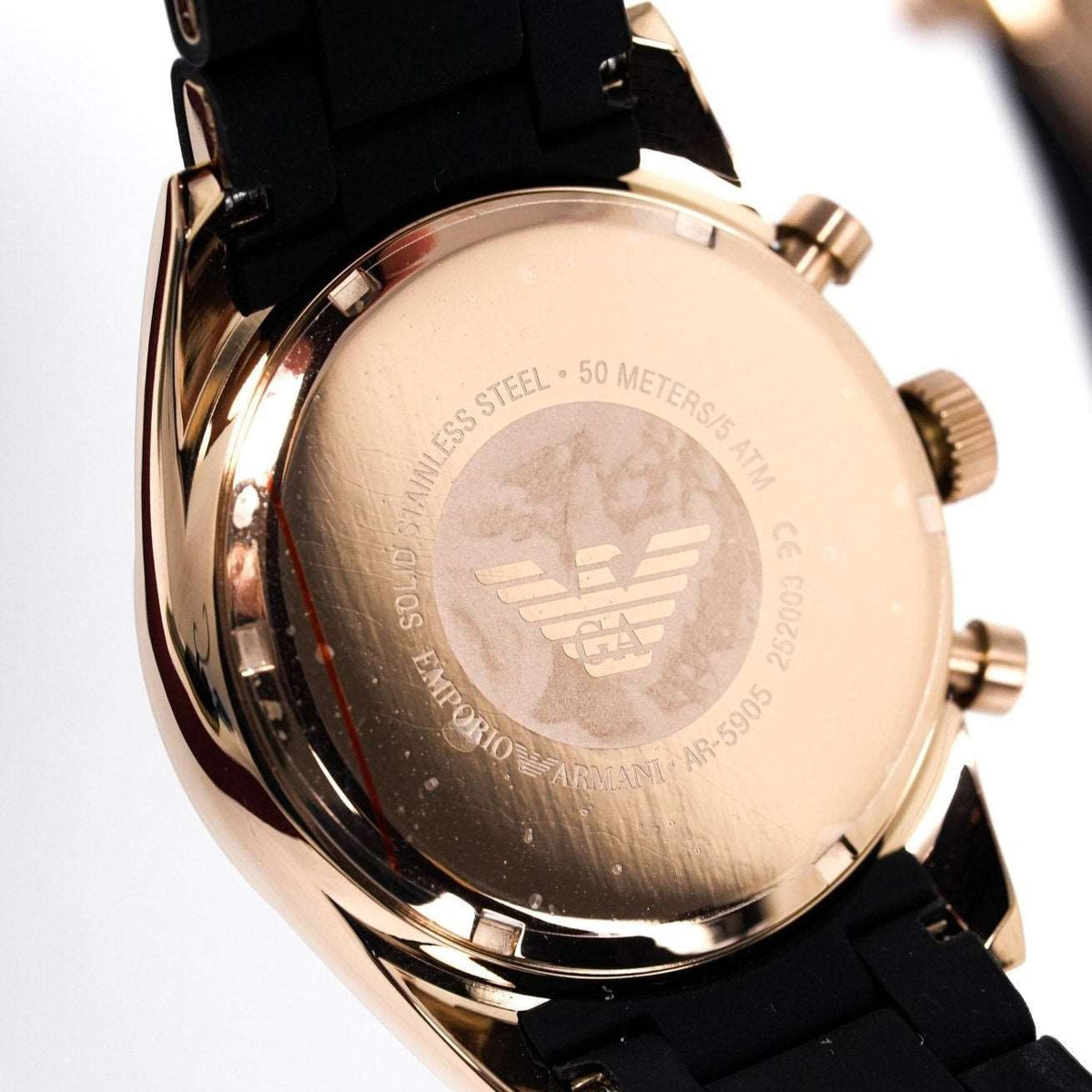 Emporio Armani Damenuhr Ar5906 Ladies Sportivo Chronograph Rose Gold Pvd Watch – AR5906
