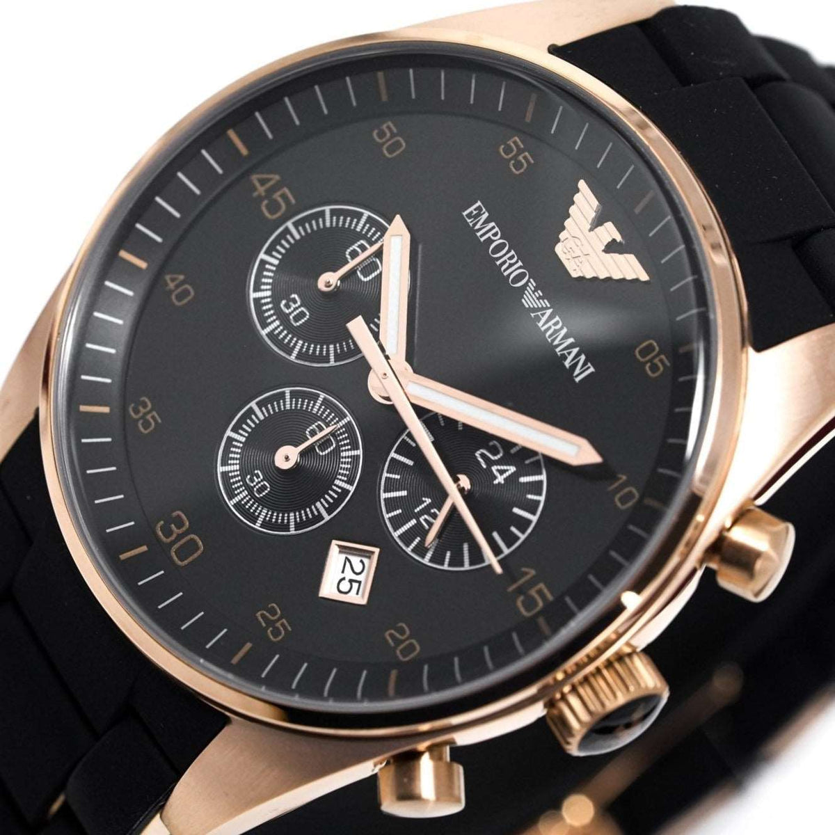 Emporio Armani Damenuhr Ar5906 Ladies Sportivo Chronograph Rose Gold Pvd Watch – AR5906