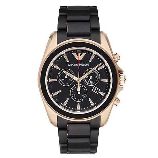 Emporio Armani Herrenuhr Ar6066 Men S Black Watch – AR6066