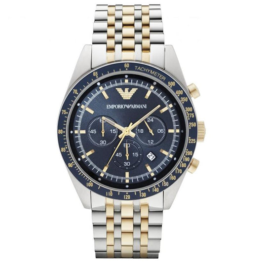 Emporio Armani Herrenuhr Ar6088 Men S Blue Chronograph Watch – AR6088