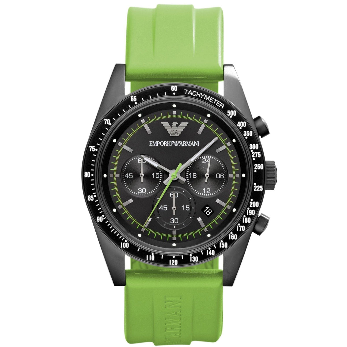 Emporio Armani Herrenuhr Ar6115 Men S Sportivo Chronograph Green Watch – AR6115