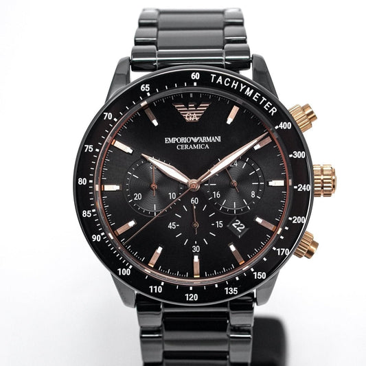 Emporio Armani Herrenuhr Ar70002 Men S Mario Ceramic Chronograph Watch – AR70002