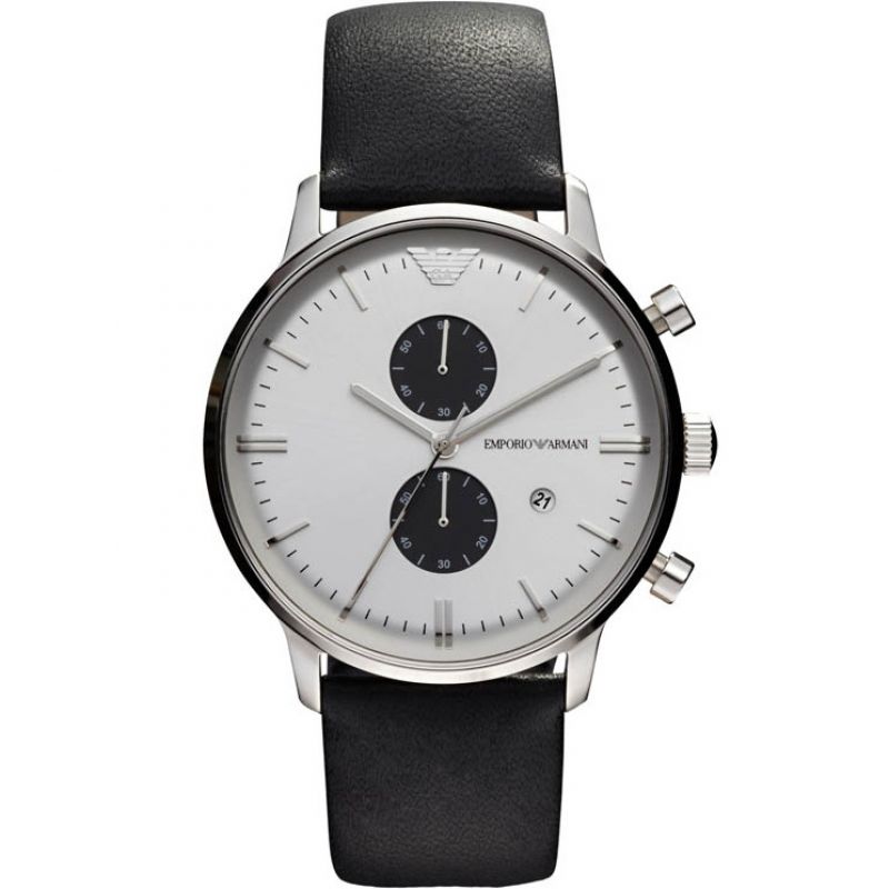 Emporio Armani Herrenuhr Men S Ar0385 Chronograph Watch Black Watch – AR0385