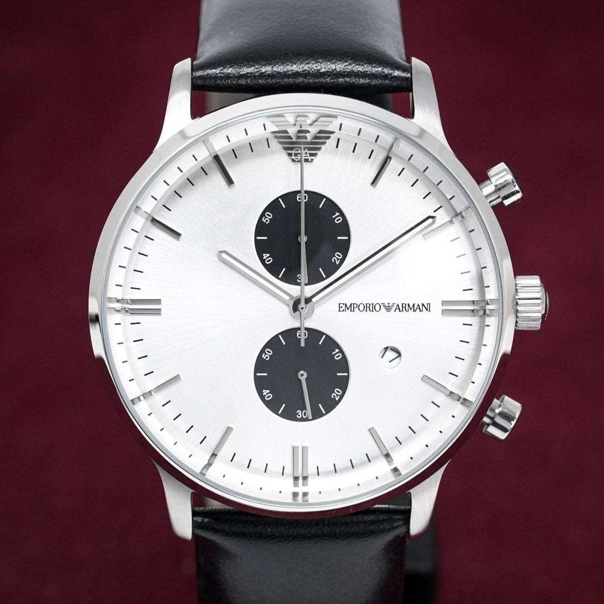 Emporio Armani Herrenuhr Men S Ar0385 Chronograph Watch Black Watch – AR0385