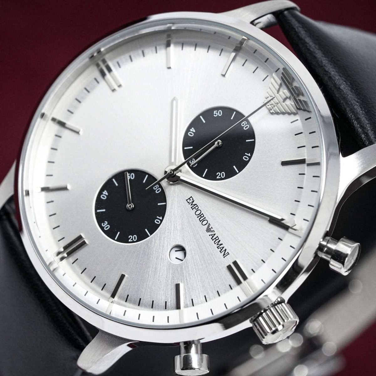 Emporio Armani Herrenuhr Men S Ar0385 Chronograph Watch Black Watch – AR0385