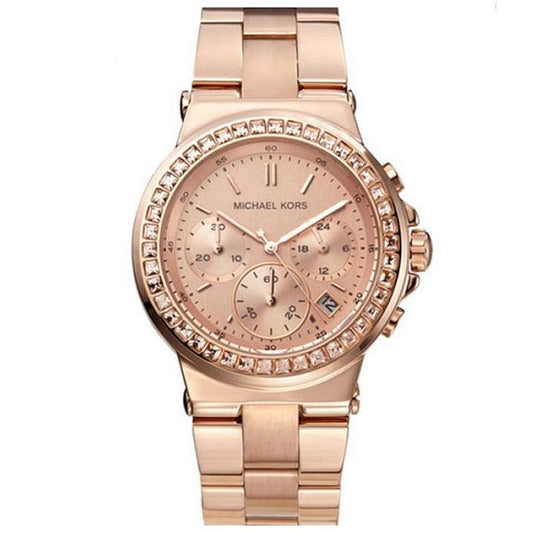 Michael Kors Damenuhr Mk5586 Ladies Mini Dylan Glitz Rose Gold Watch – MK5586
