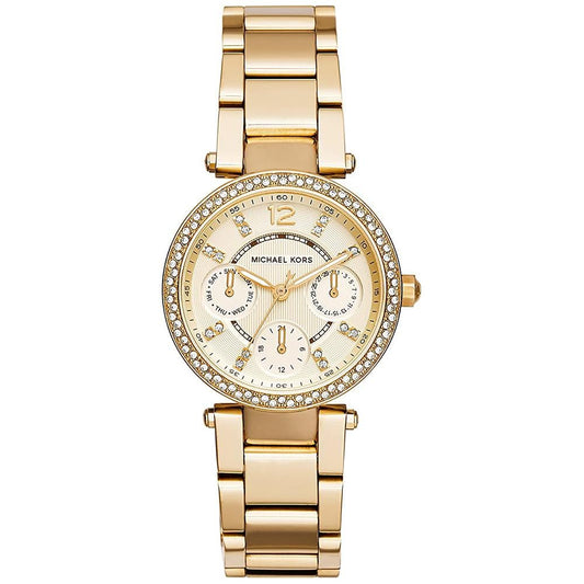 Michael Kors Damenuhr Mk6056 Ladies Mini Parker Gold Chronograph Watch – MK6056