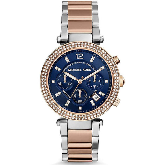 Michael Kors Damenuhr Mk6141 Ladies Parker Rose Gold Chronograph Watch – MK6141