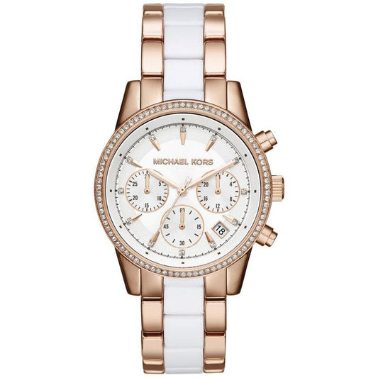 Michael Kors Damenuhr Mk6324 Ladies Ritz Two Tone Rose Gold Watch – MK6324
