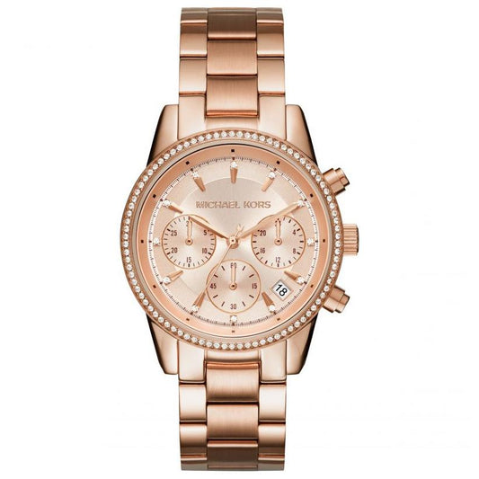 Michael Kors Damenuhr Mk6357 Ladies Ritz Rose Gold Watch – MK6357