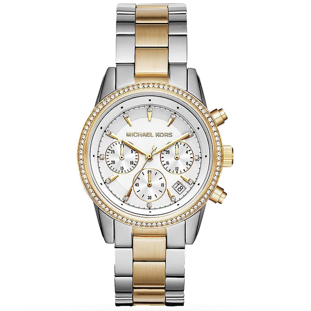 Michael Kors Damenuhr Mk6474 Ladies Ritz Gold Chronograph Watch – MK6474