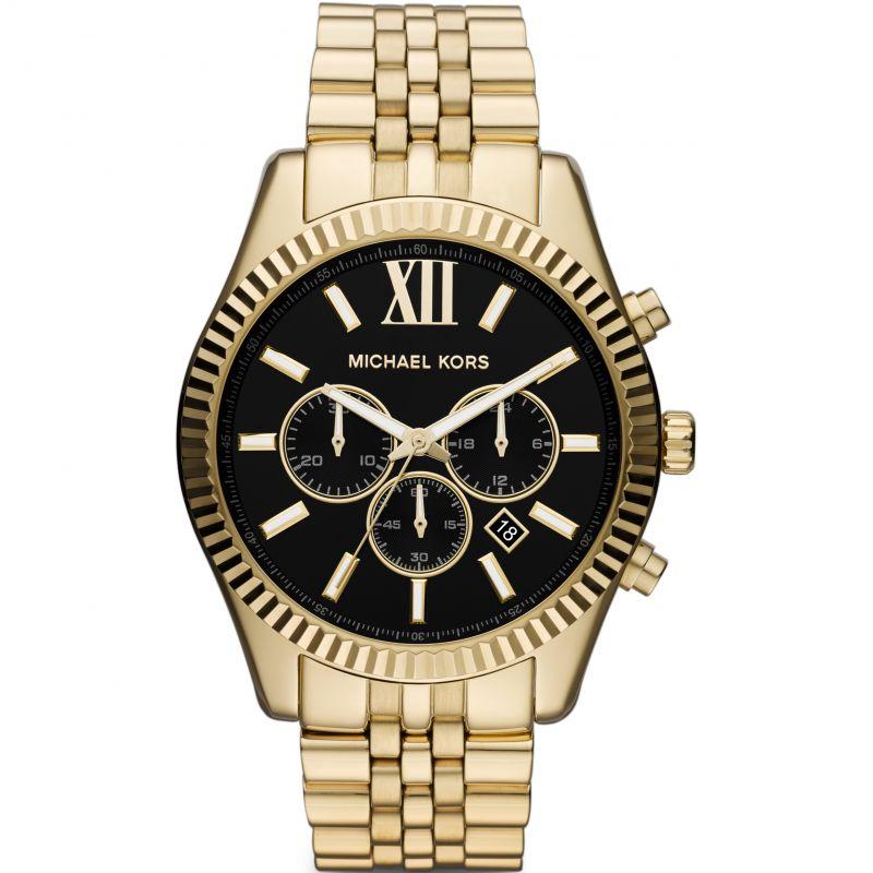 Michael Kors Herrenuhr Mk8286 Men S Lexington Gold Tone Chronograph Watch – MK8286