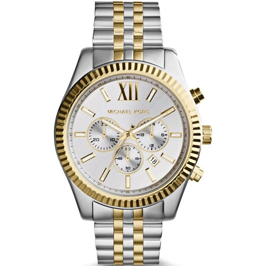 Michael Kors Herrenuhr Mk8344 Men S Lexington Chronograph Two Tone Watch – Mk8344