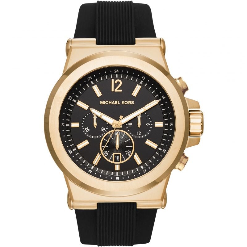 Michael Kors Herrenuhr Mk8445 Men S Chronograph Dylan Gold Black Watch – MK8445