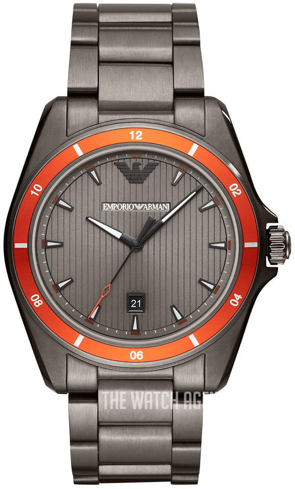Emporio Armani Herrenuhr Sigma Quartz Grey Dial Grey Steel Strap Watch For Men Ar11178 – AR11178
