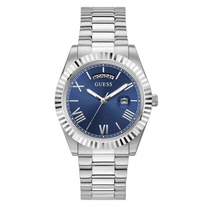 Guess Herrenuhr Watches Gents Connoisseur Stainless Steel Silver Watch Gw0265g7 – GW0265G7