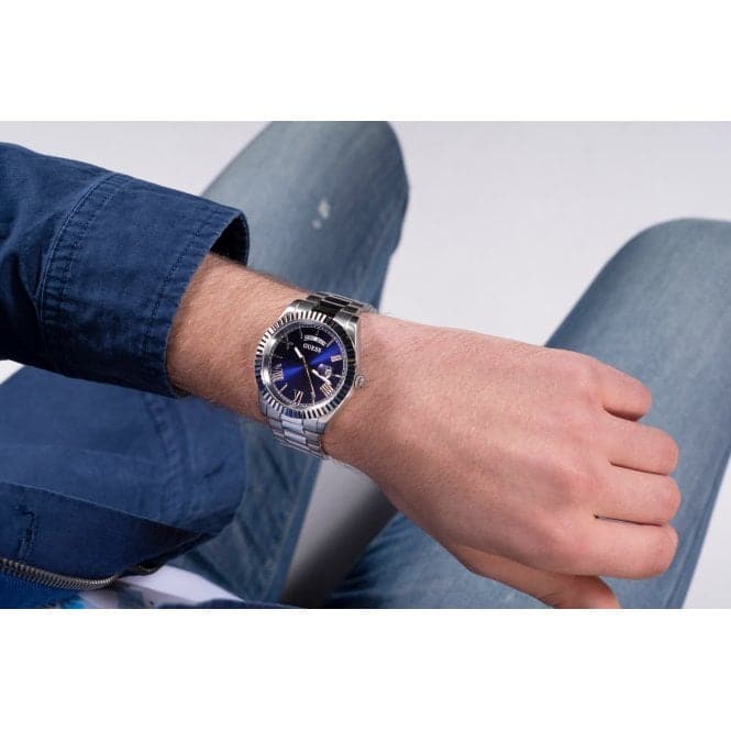 Guess Herrenuhr Watches Gents Connoisseur Stainless Steel Silver Watch Gw0265g7 – GW0265G7