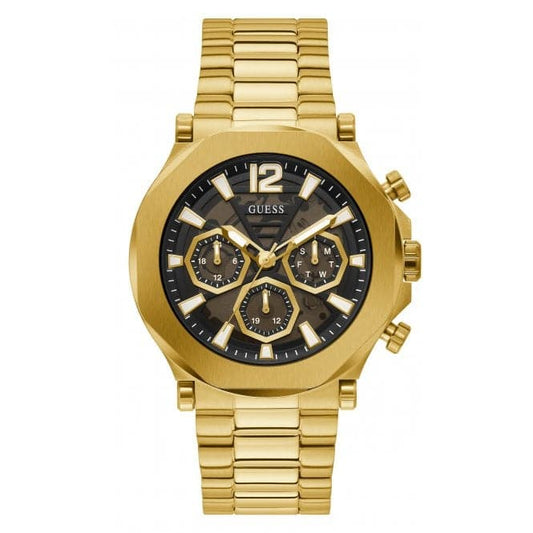 Guess Herrenuhr Watches Gents Edge Stainless Steel Gold Watch Gw0539g2 – GW0539G2