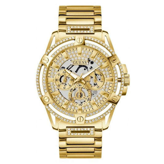 Guess Herrenuhr Watches Gents King Stainless Steel Gold Tone Watch Gw0497g2 – GW0497G2
