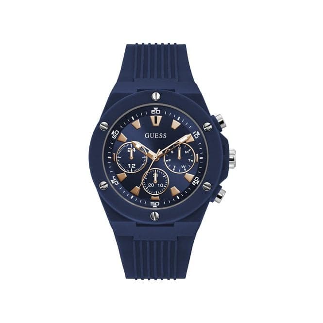 Guess Herrenuhr Watches Poseidon Mens Sport Blue Polycarbonate Watch Gw0268g3 – GW0268G3