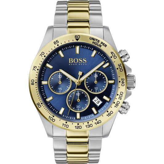Hugo Boss Herrenuhr Watch Chronograph Hero Two Tone Blue Hb1513767