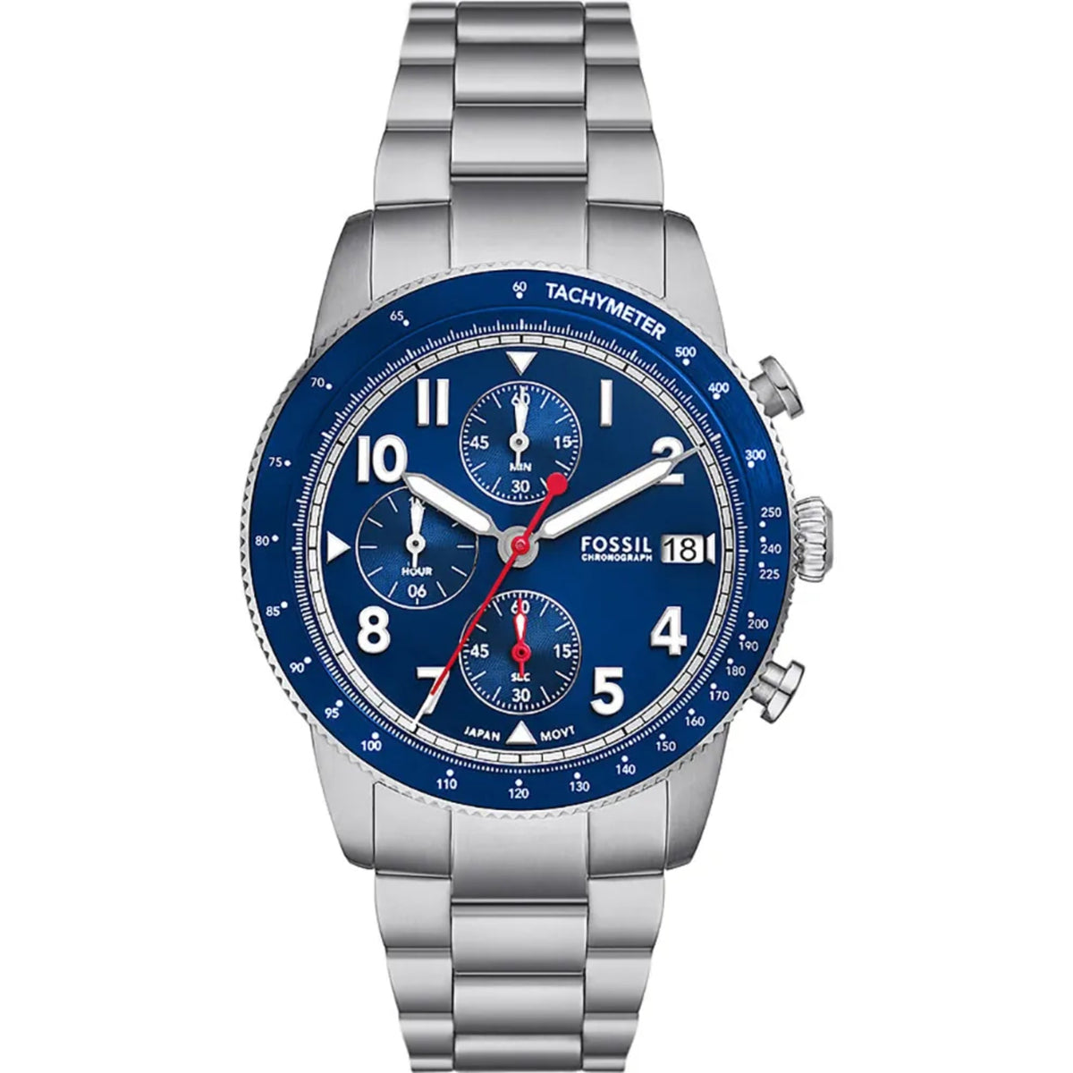 Fossil Herrenuhr Sport Tourer Chronograph Stainless Steel Bracelet Blue Dial Men S Watch Fs6047 – FS6047