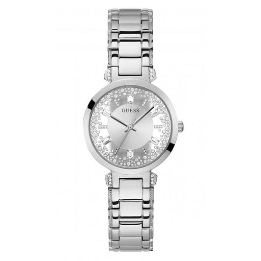 Guess Damenuhr Watches Ladies Crystal Clear Stainless Steel Silver Watch Gw0470l1 – GW0470L1