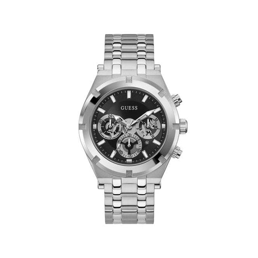 Guess Herrenuhr Watches Mens Continental Stainless Steel Black Watch Gw0260g1 – GW0260G1