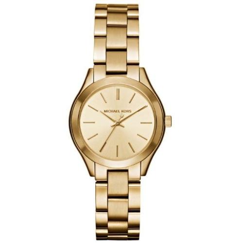 Michael Kors Damenuhr Mk3512 Ladies Slim Runway Gold Watch – MK3512
