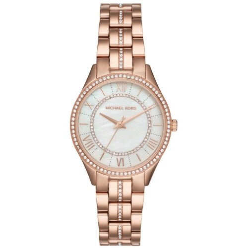 Michael Kors Damenuhr Mk3716 Ladies Lauryn Rose Gold Mother Of Pearl Watch – MK3716