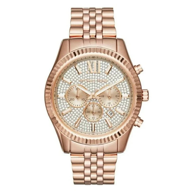Michael Kors Herrenuhr Mens Watch Lexington Chronograph Gold Rose Mk8580 – MK8580