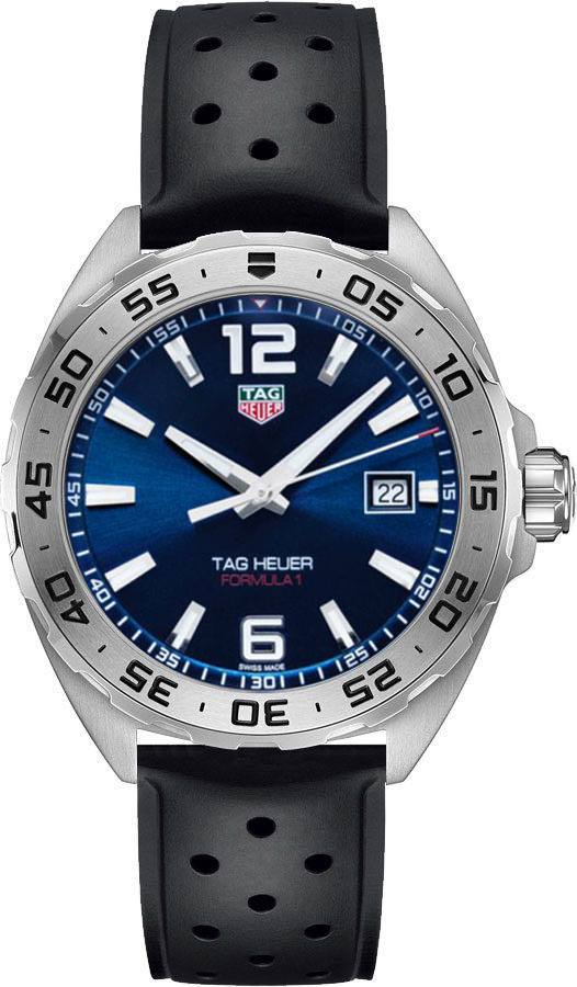 TAG Heuer Herrenuhr Formula 1 Quartz Blue Dial Black Rubber Strap Watch For Men Waz1118 Ft8023 – WAZ1118.FT8023