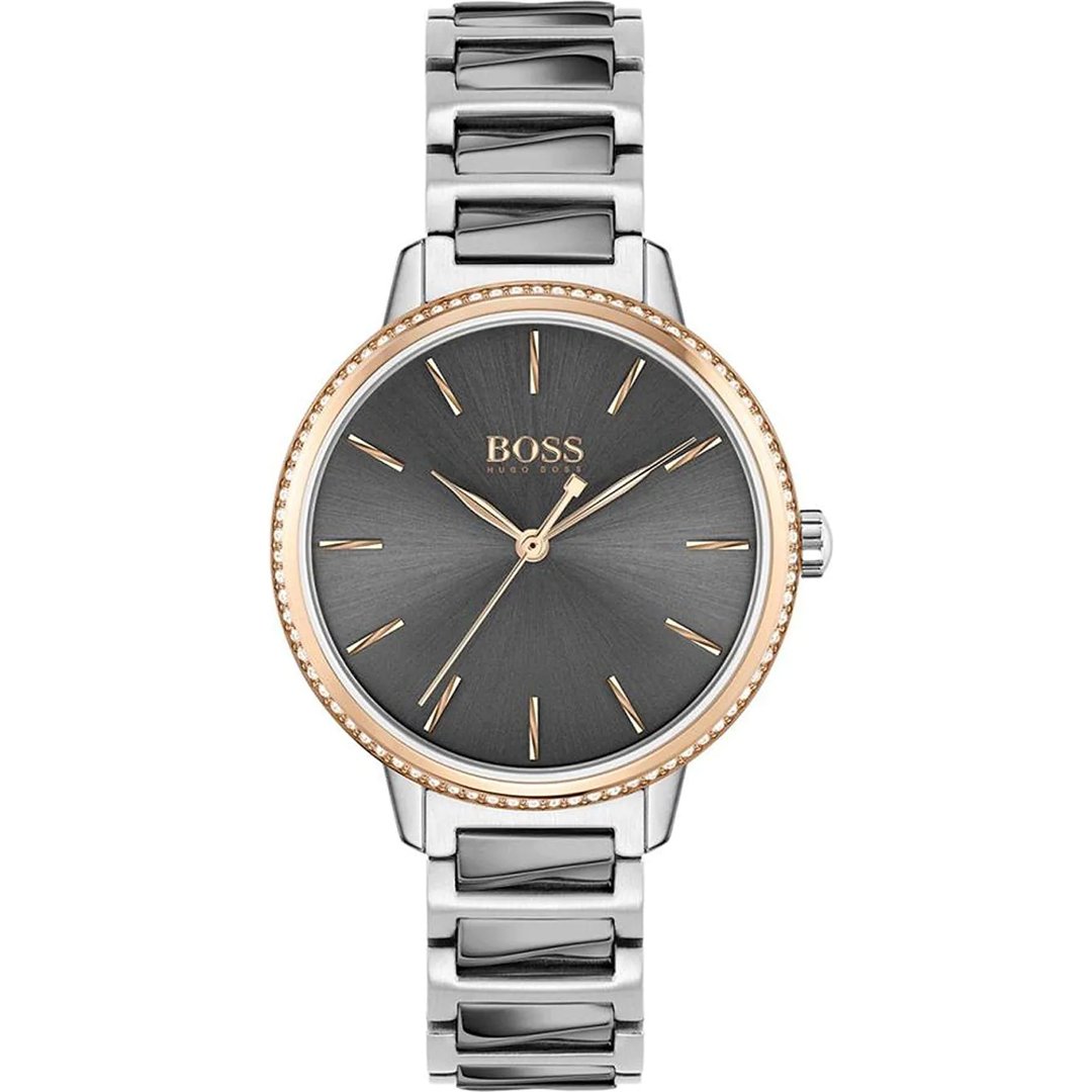 Hugo Boss Damenuhr Womens 1502569 Signature Two Tone Stainless Steel Watch – HB1502569